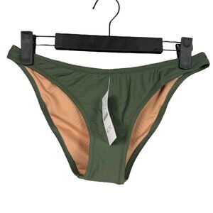 J.Crew High Leg Bikini Bottom Green Swim Beach Plus Size Small NWT BP209